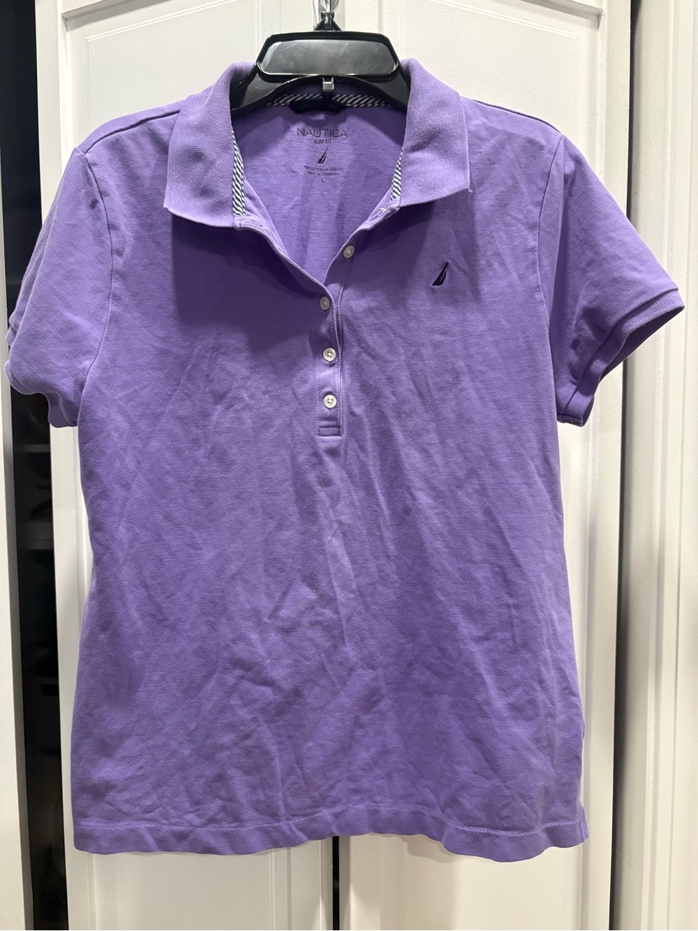 Nautica Lavender Slim Fit Polo